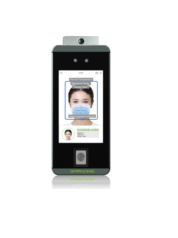 Visiable Light Facial Recognition Terminal, Support mask Verification, Temperature detector function