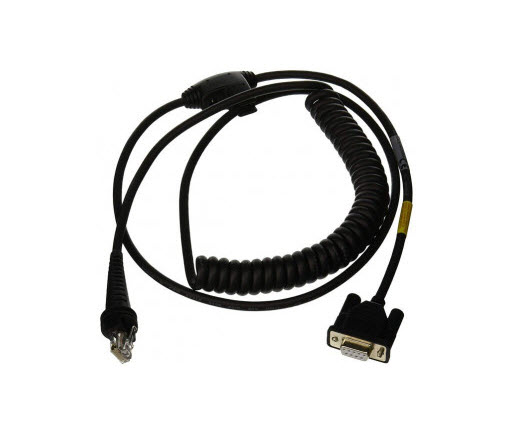 Honeywell Cable: RS232 (5V signals), black, DB9 Female, 3m (9.8'), coiled, 5V external power with option for host power on pin 9