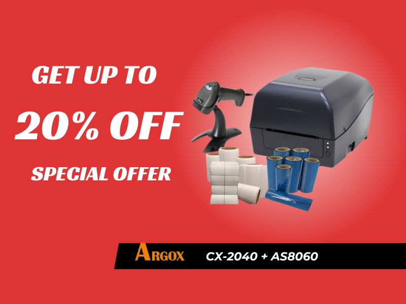 Argox Promotion Desktop Printer Barcode +  High 1D CCD Scanner Barcode